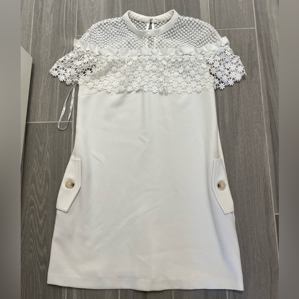 Self Portrait white crochet dress